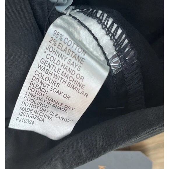 Johnny Bigg Mens Size 38x32 Black Slim Fit Stretch Chino Pants Zip Fly NWT - Picture 5 of 9